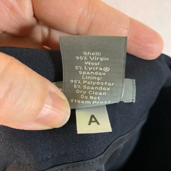 Ann Taylor Womens Virgin Wool Skirt Sz 6 Black Academia Career Professional - Picture 7 of 10